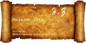 Heiszer Zita névjegykártya